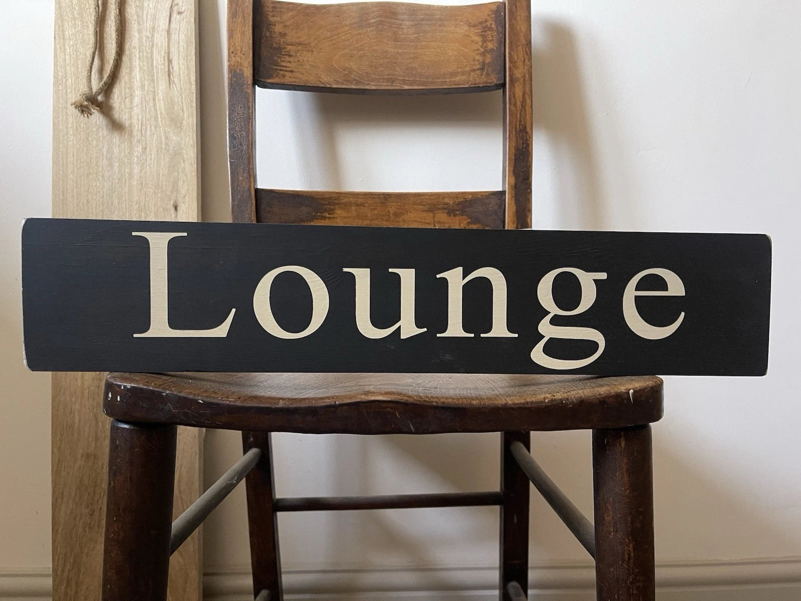 Lounge sign wooden vintage style room signs