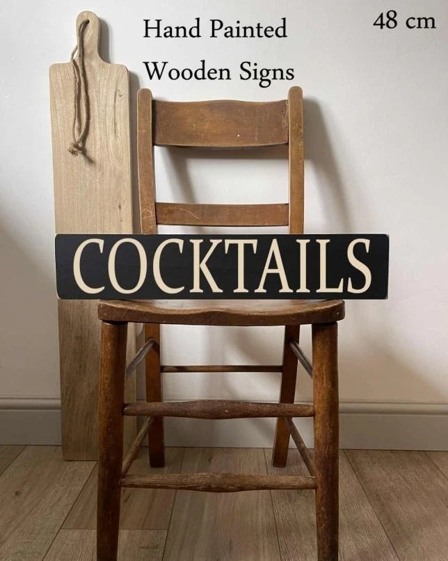 COCKTAILS WOODEN SIGN