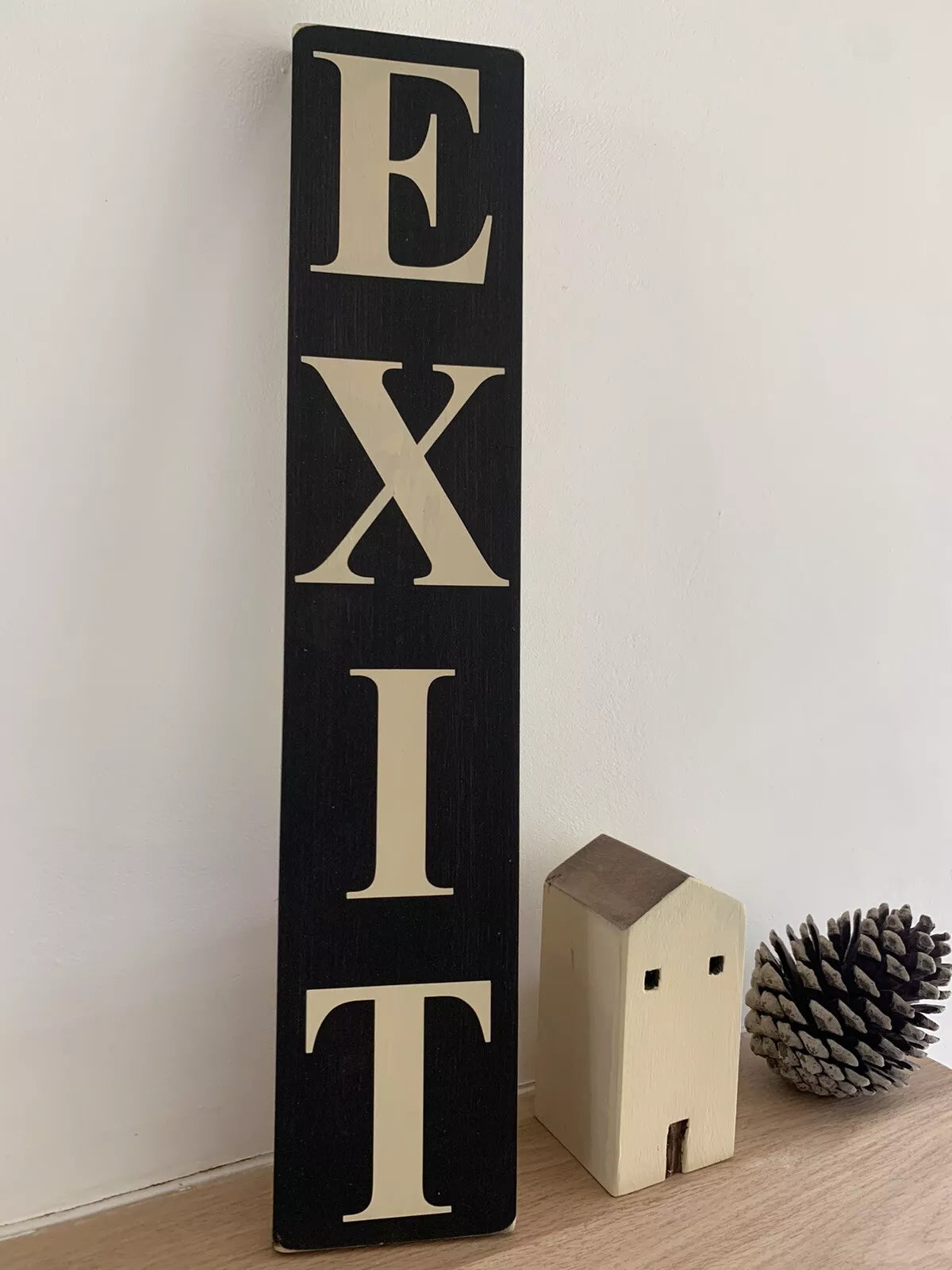Exit Sign - Vintage Wooden Directional Decor UK – Fat Frog Signs