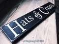 hats & coats sign wooden signs HATS & COATS