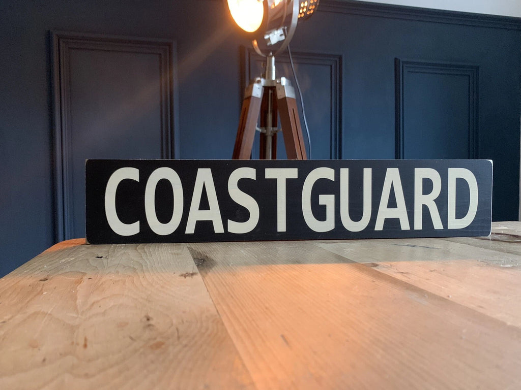 COASTGUARD sign wooden vintage style bathroom signs