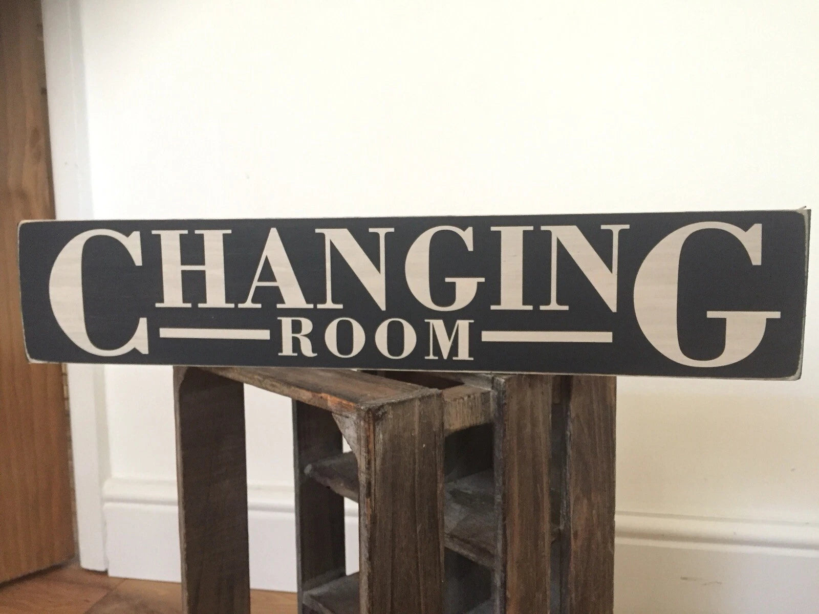 Changing Room Sign - Vintage Wooden Retail Decor UK – Fat Frog Signs