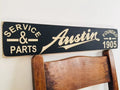 AUSTIN vintage wooden style handcrafted hand painted traditional sign