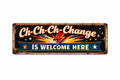Change Sign Retro Music Signs Wooden vintage style 28cm plaque 70s