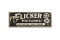 Old Flicker pictures vintage style wooden sign 28cm movie picture house