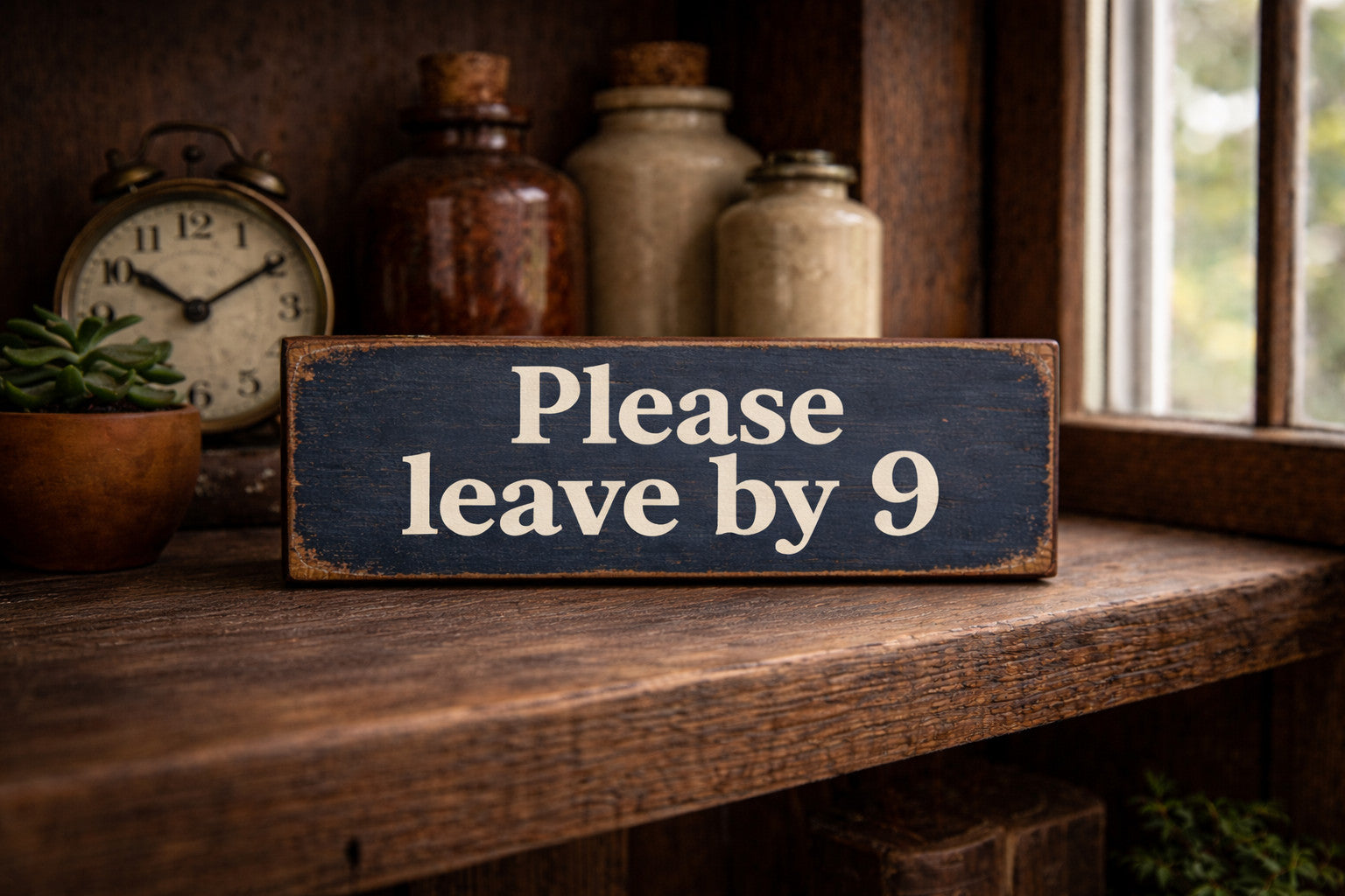 Please leave by 9 kitchen signs wooden classic snug cosy signs