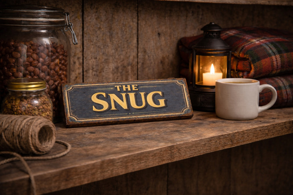 The Snug sign wooden vintage style plaque THE SNUG cosy signs
