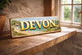 Devon plaque sign vintage style coast holiday 28cm beach DEVON