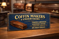 Coffin Makers Sign undertakers Vintage style signs wooden classic signage 28cm