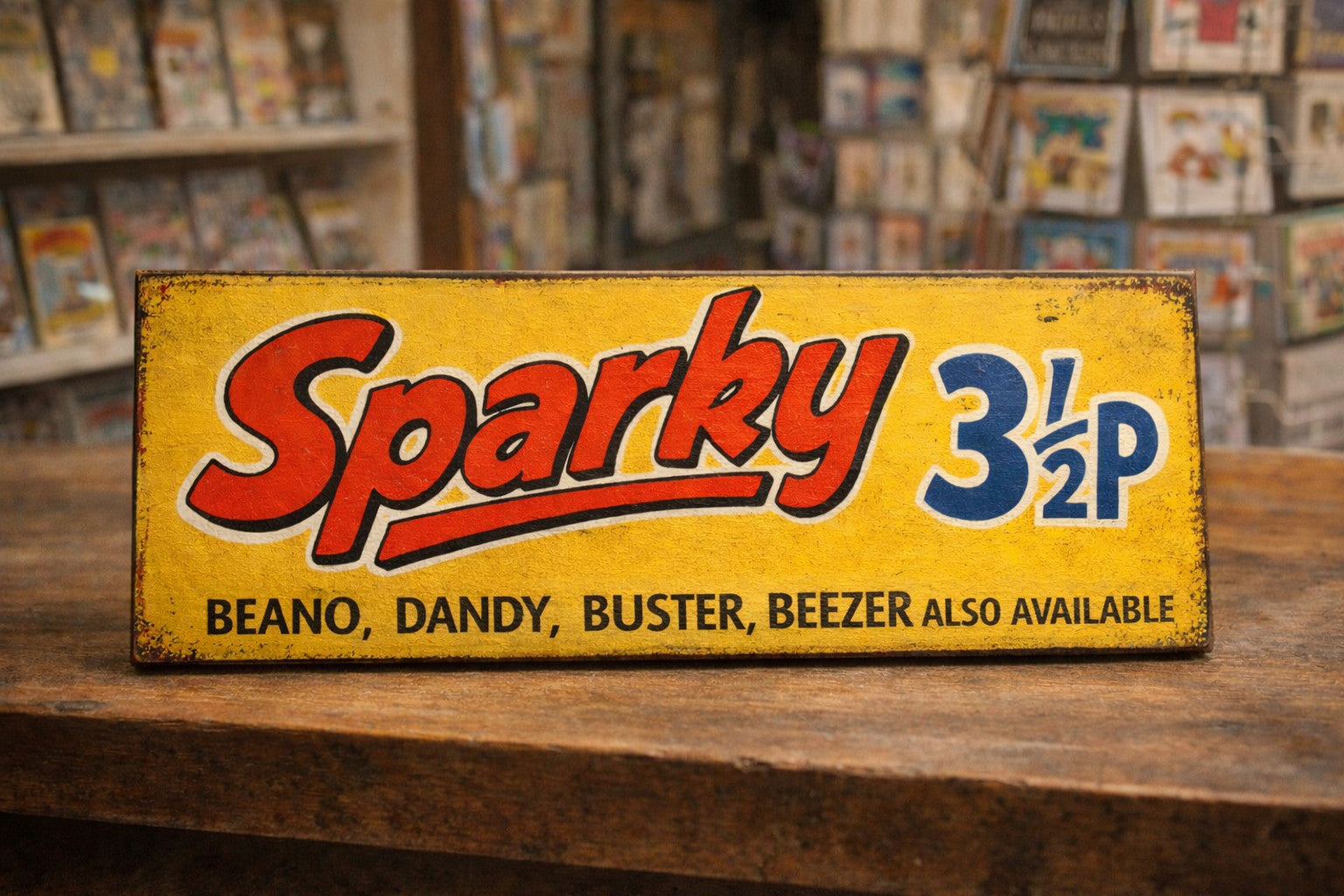 Sparky comic sign vintage retro style shop signs  Dandy Beano Beezer Buster