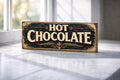 Hot Chocolate Sign Vintage Style wooden Signs Rustic 28cm cosy kitchen