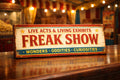 Freak Show Sign Fairground Circus Vintage Style Freakshow Handmade