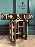 the study wooden sign