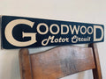 goodwood motor circuit sign wooden vintage style signs classic car racing
