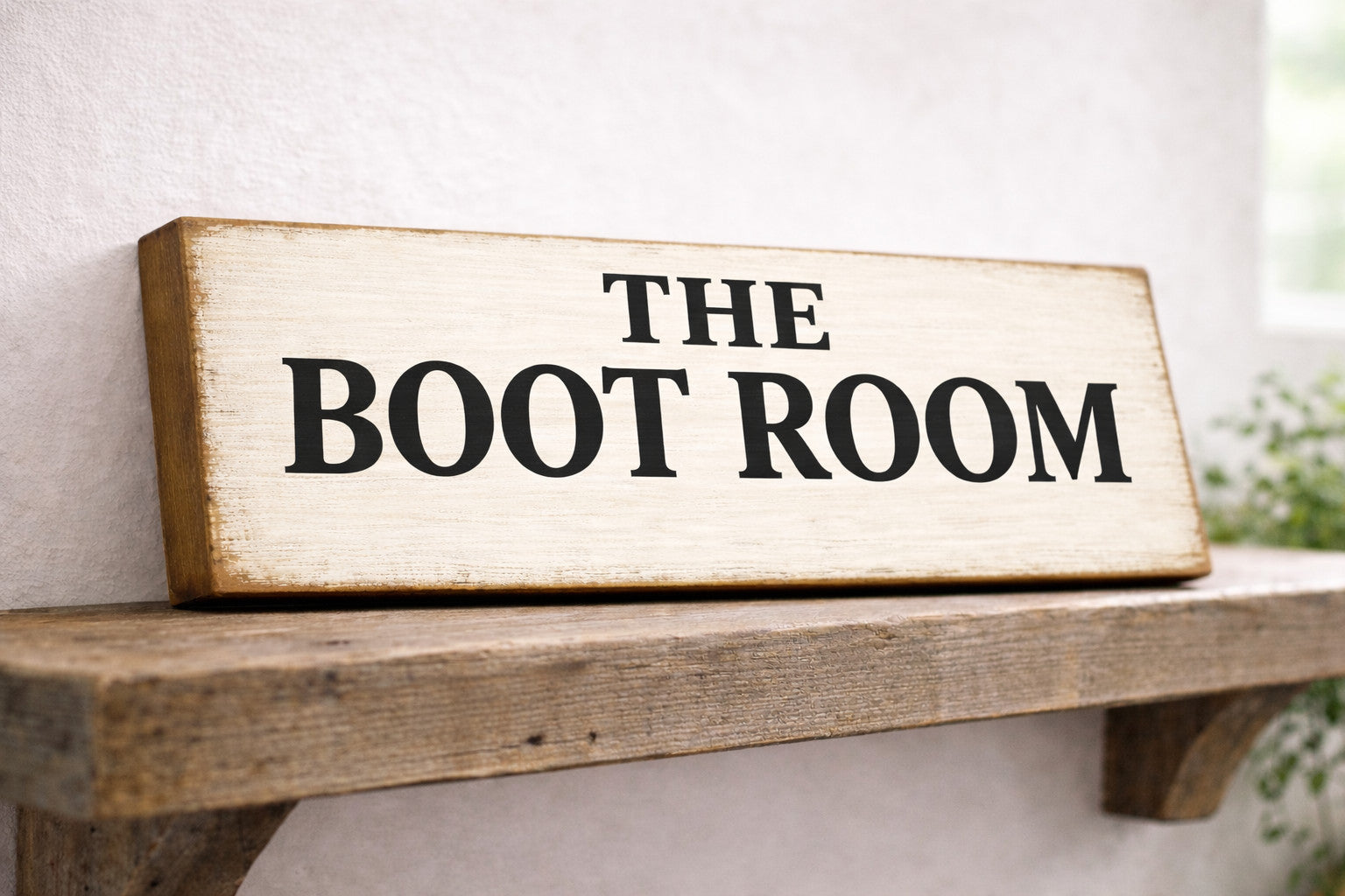 The boot room sign vintage style wooden sign 28cm BOOT ROOM