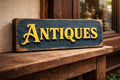 Antiques sign Vintage style wooden signs OLD signs ANTIQUE shop Retro 28cm