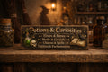 Potions witch signs vintage style wooden curiosities spells 28cm witchery
