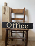 Office sign wooden vintage style room signs