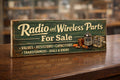 wireless radio sign vintage radios sales 28cm wooden sign valves parts