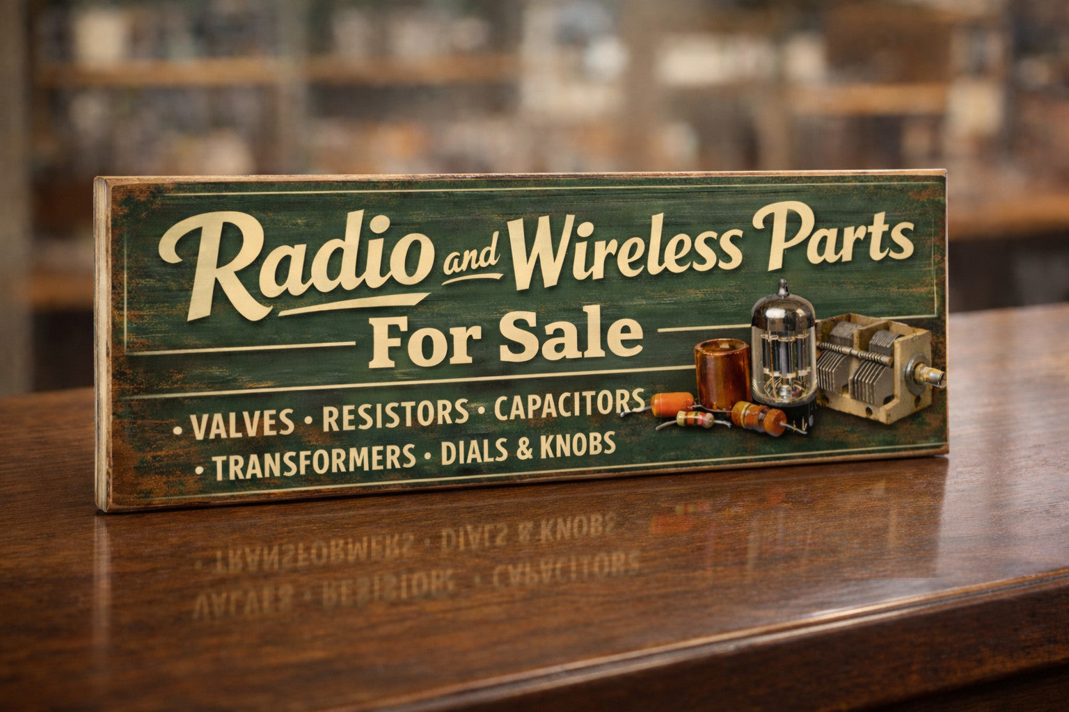 wireless radio sign vintage radios sales 28cm wooden sign valves parts