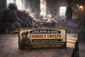 Chimney Sweep Wooden Sign vintage British 1940s Style Trade Plaque Rustic Wood