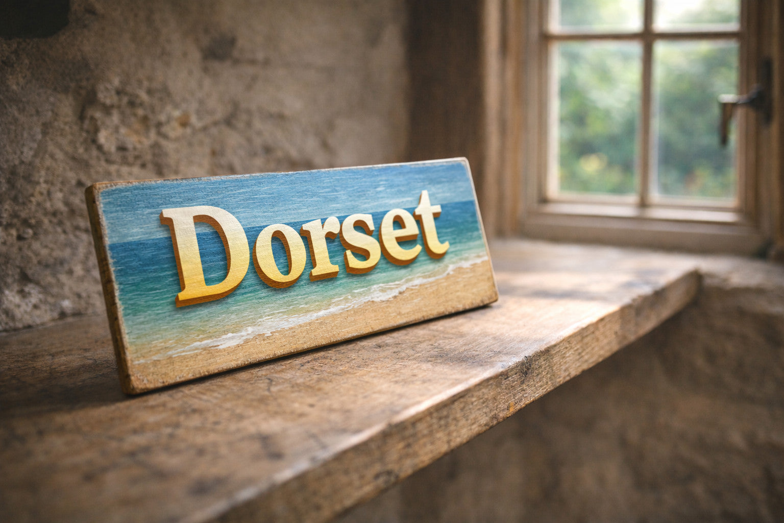Dorset sign vintage style Jurassic coast holiday Signs 28cm Beach