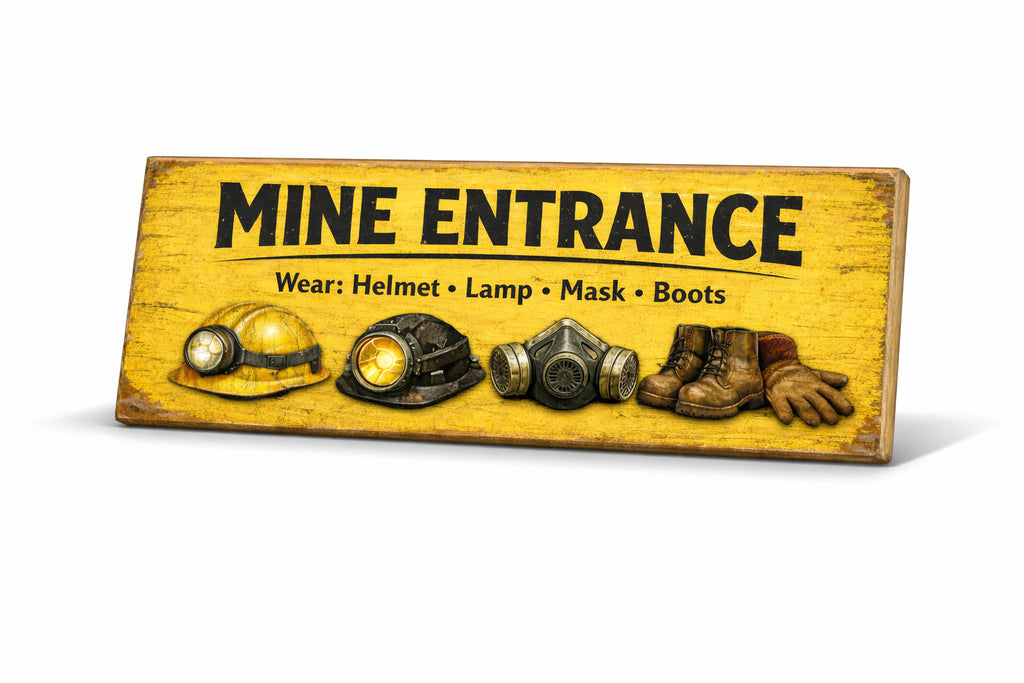 coal miners colliery pits entrance sign vintage style collier wooden signs 28cm