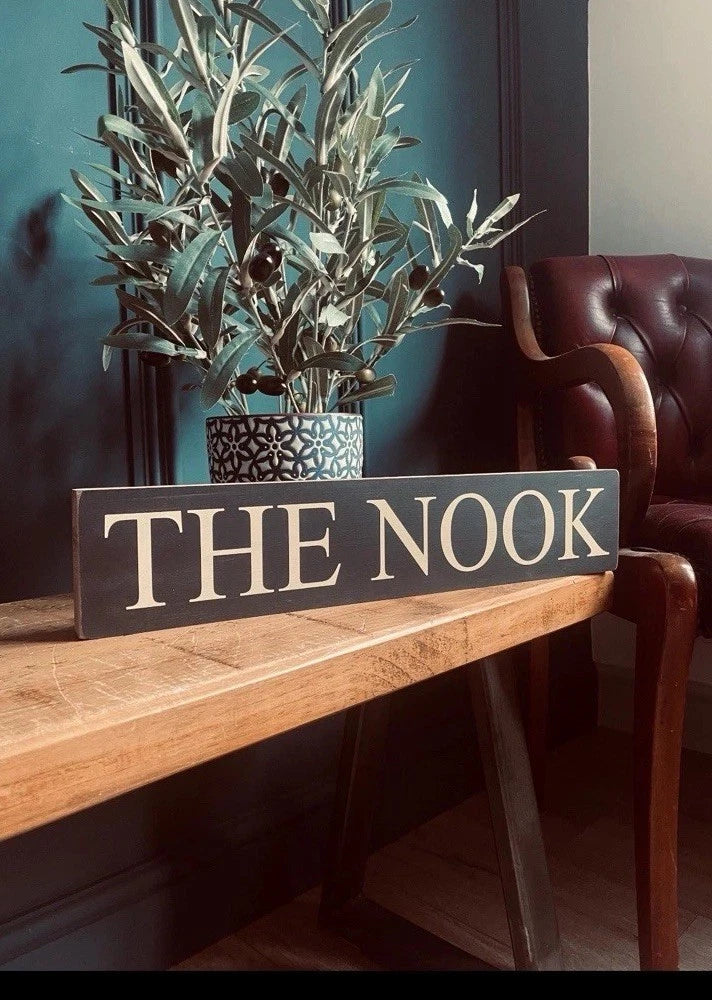 The Nook Sign - Vintage Wooden Cosy Room Decor UK – Fat Frog Signs