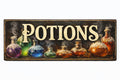Potions sign vintage style wooden witchcraft spells 28cm witchery wizard