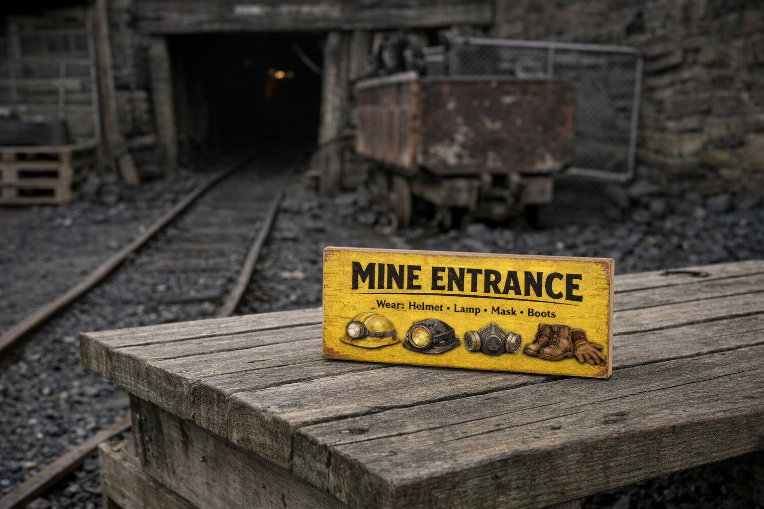 coal miners colliery pits entrance sign vintage style collier wooden signs 28cm
