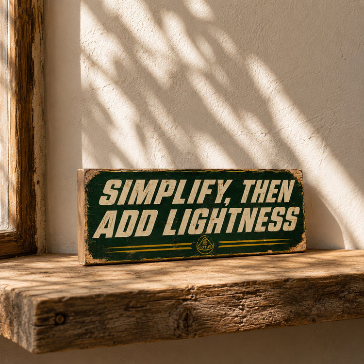 Simplify then add lightness sign British sport cars Vintage Style Race cars 28cm