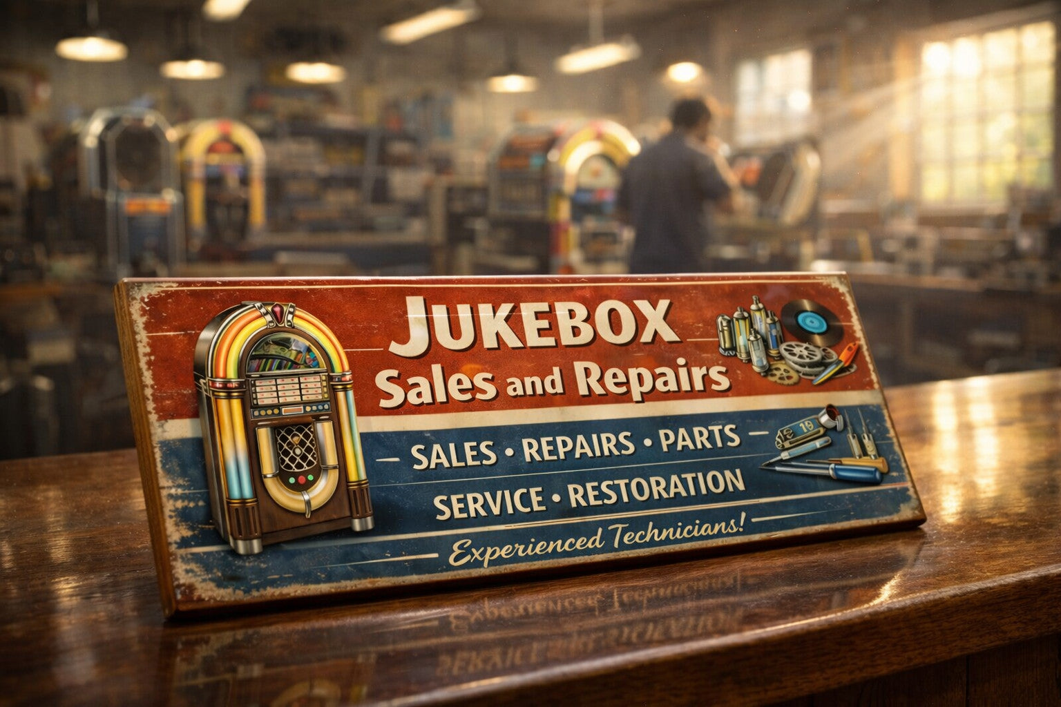 Jukebox Sign Vintage classic style Old 28cm wurlitzer seeburg AMI continental