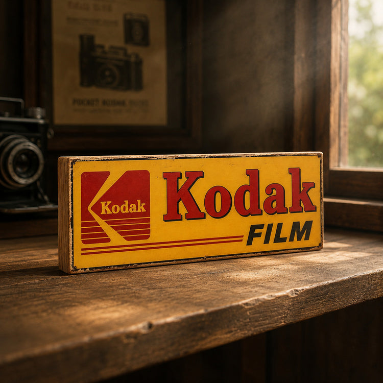 Kodak Film 28cm Wood Sign Photography Camera Shop Darkroom Retro KODAK