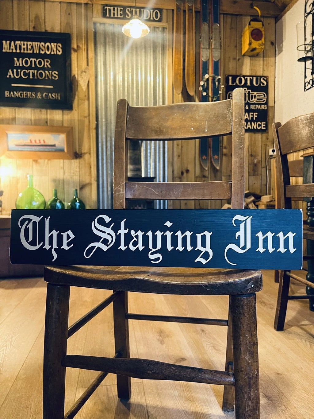 the staying inn home pub sign, man cave vintage signs