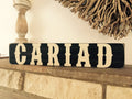CARIAD Welsh sign vintage wooden kitchen signs
