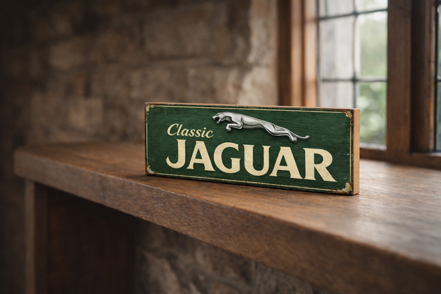 Jaguar sign Classic Jaguar vintage style sign wooden garage signs 28cm