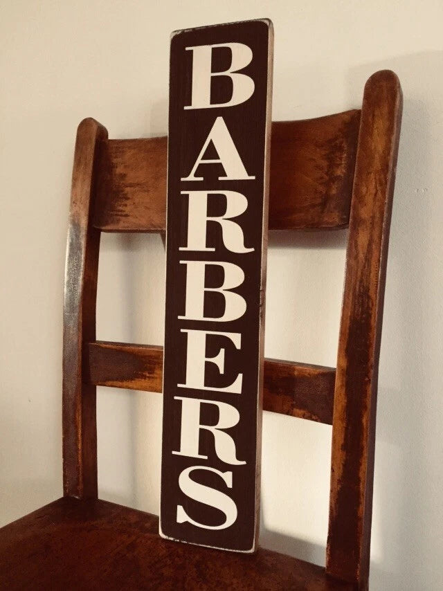 Barbers barbershop sign vintage wooden signs
