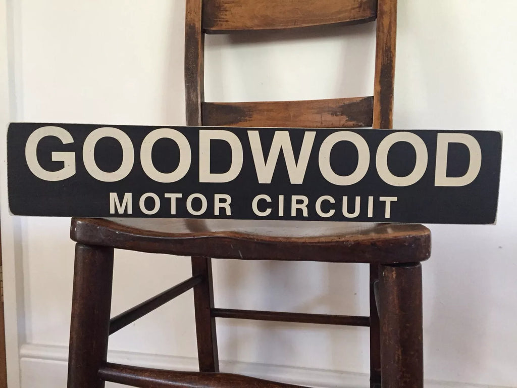 GOODWOOD MOTOR CIRCUIT WOODEN SIGN