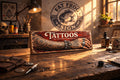 Tattoos sign classic vintage retro signs Tattooist wooden signs 28cn TATTOOS