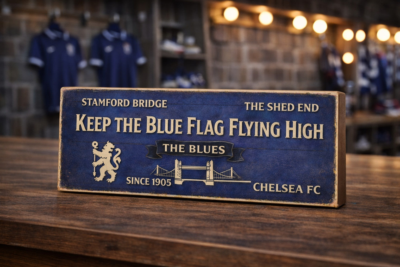 Chelsea Sign football fans gift Wooden Plaque vintage style wooden signs CHELSEA