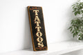 Tattoo sign Tattoos Retro Vintage Style tattooist 28cm wooden signs gift TATTOOS
