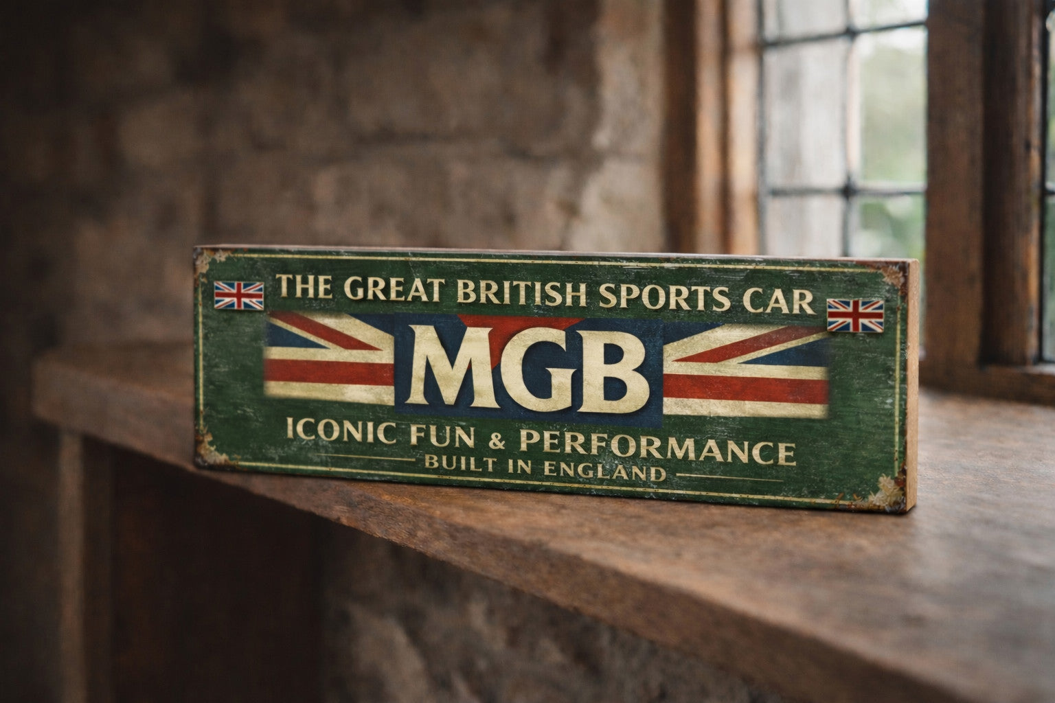 MGB sign Classic vintage style sign wooden garage signs 28cm MGB GT Midget