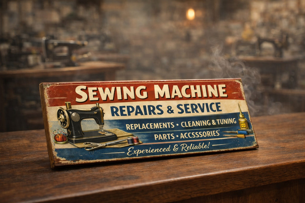 Sewing Machine Sign Vintage classic Old 28cm rustic wooden signs Singer