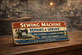 Sewing Machine Sign Vintage classic Old 28cm rustic wooden signs Singer