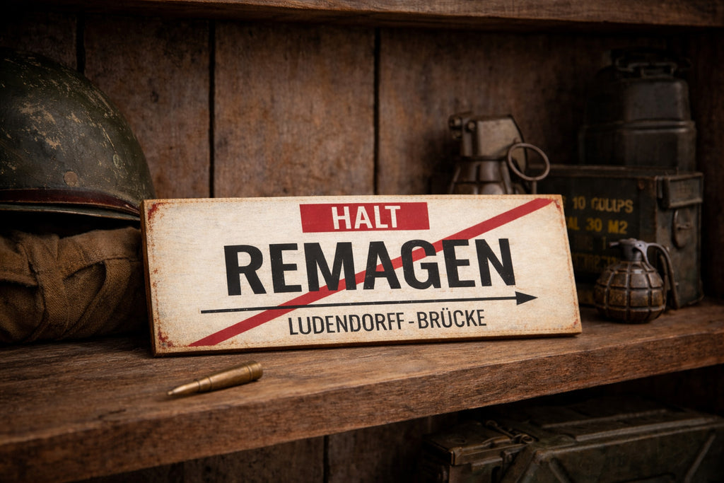 Remagen VE Day Vintage Style WW2  British Army Paratrooper wooden Sign