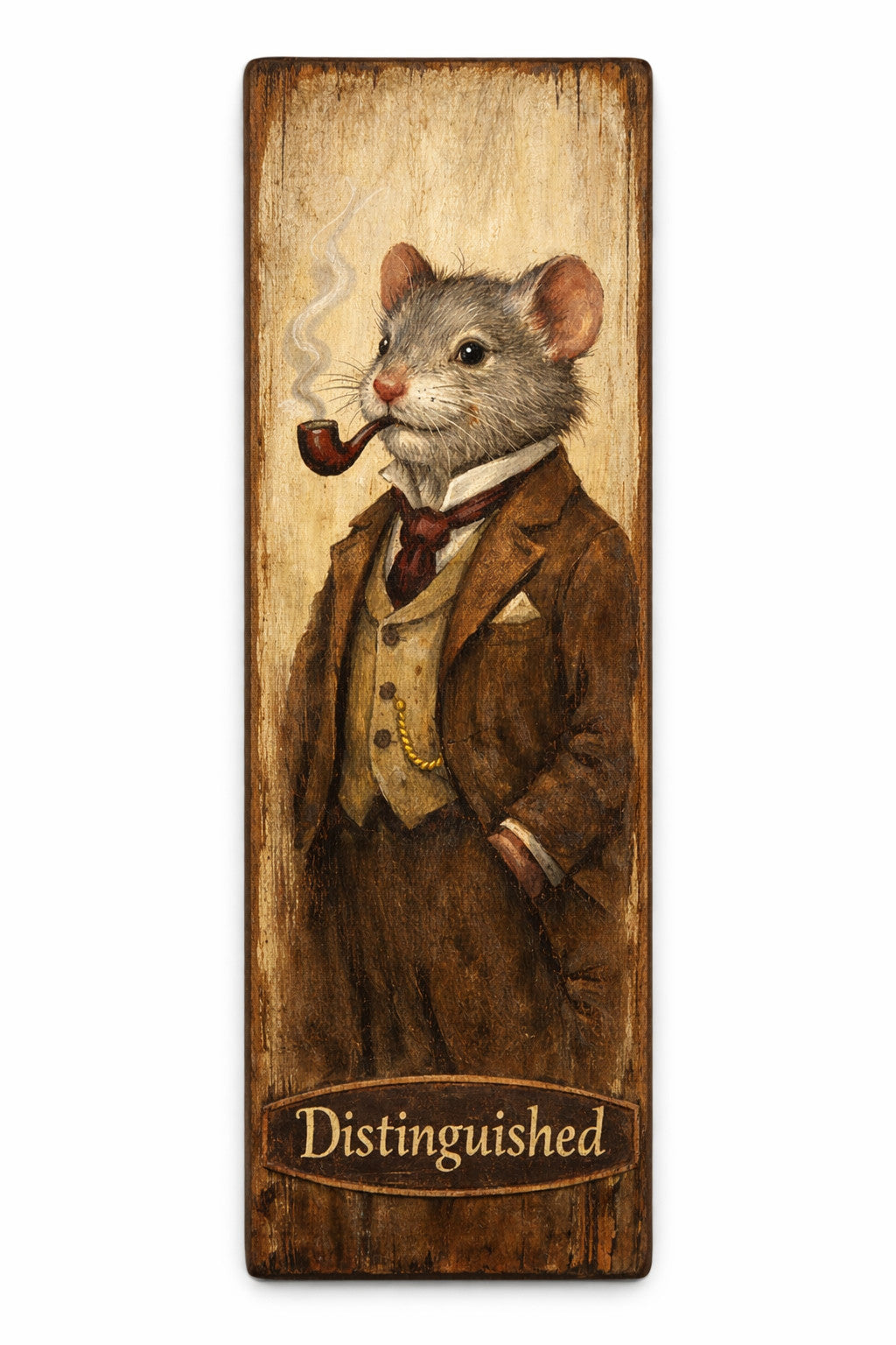 Mouse Art sign vintage style wooden 28cm Mice Mouse pictures wood plaque