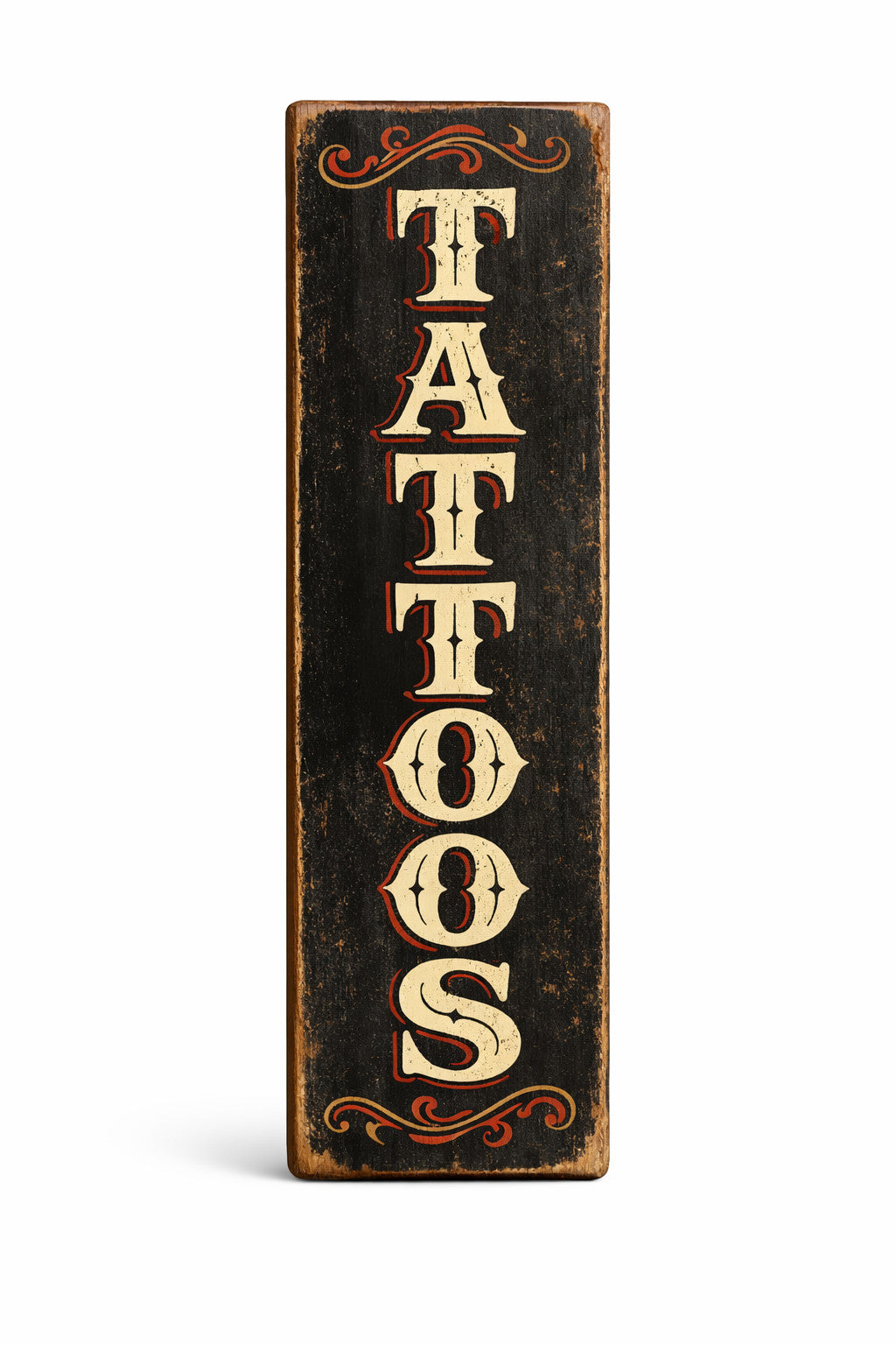 Tattoo sign Tattoos Retro Vintage Style tattooist 28cm wooden signs gift TATTOOS