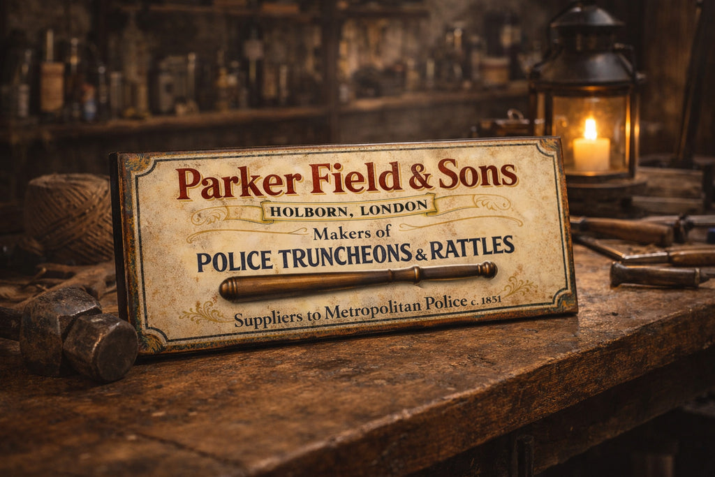Police sign Wooden signs vintage style truncheon metropolitan