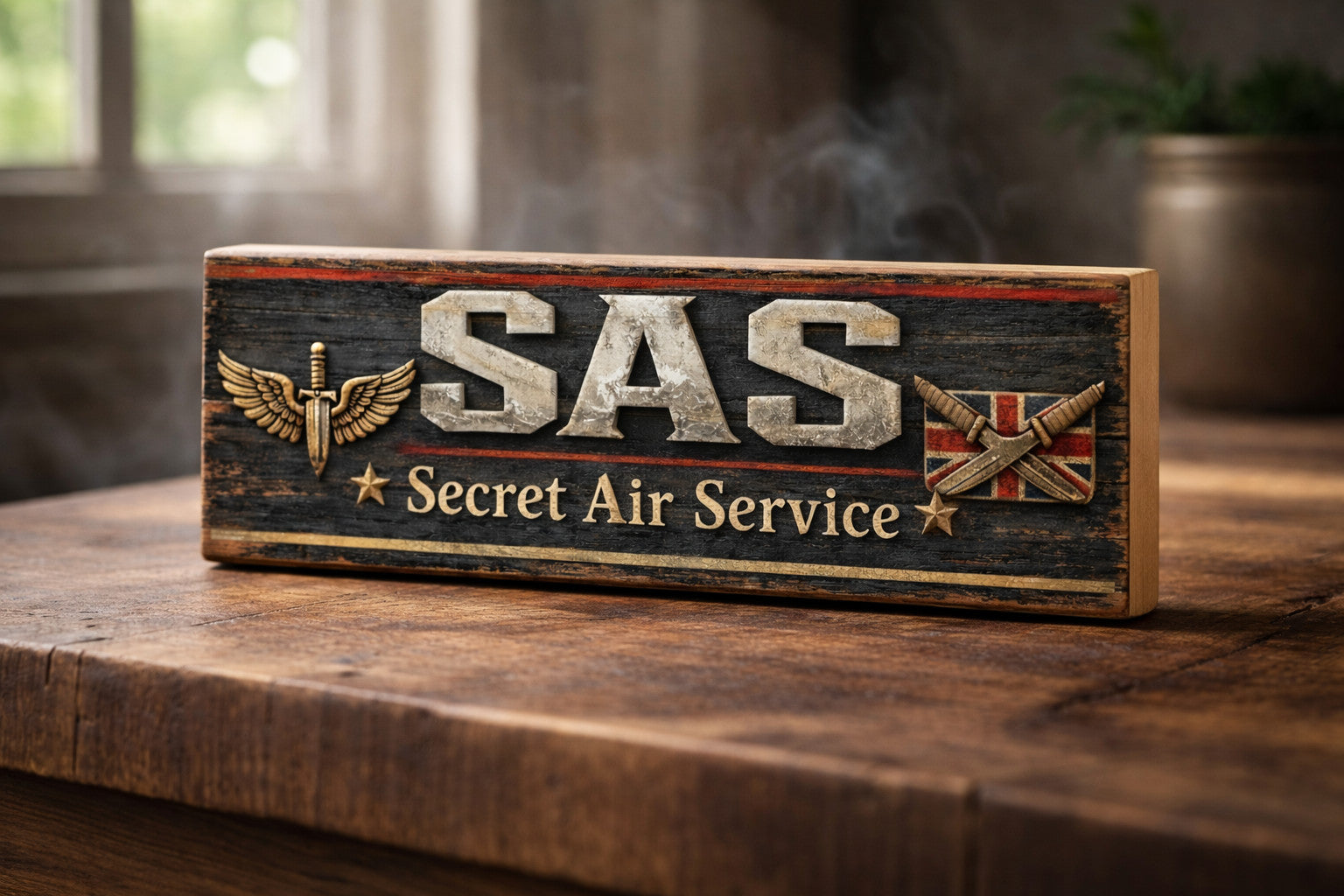SAS Sign military vintage style signs secret air service wooden 28cm gift