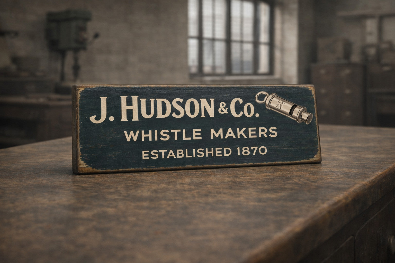 Police signs vintage style Whistle J.Hudson Old, Antique, Classic, Memorabilia